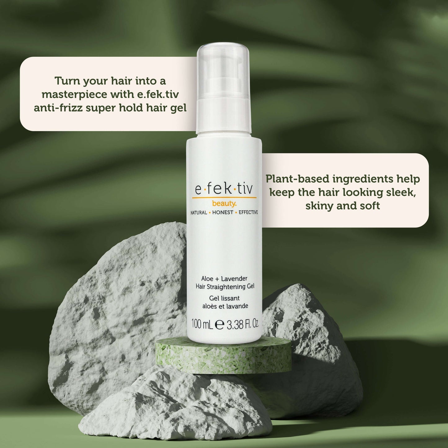Efektiv Hair Straightening Gel with Aloe & Lavender