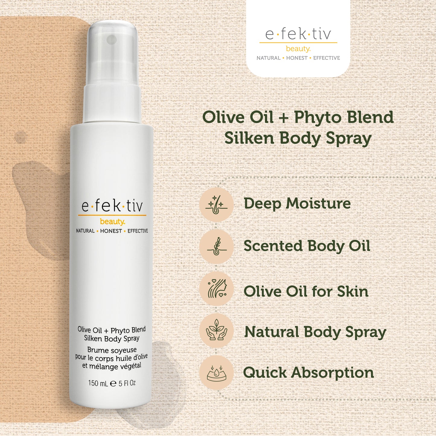 Experience Silky Smoothness with Olive Oil & Phyto Body Spray